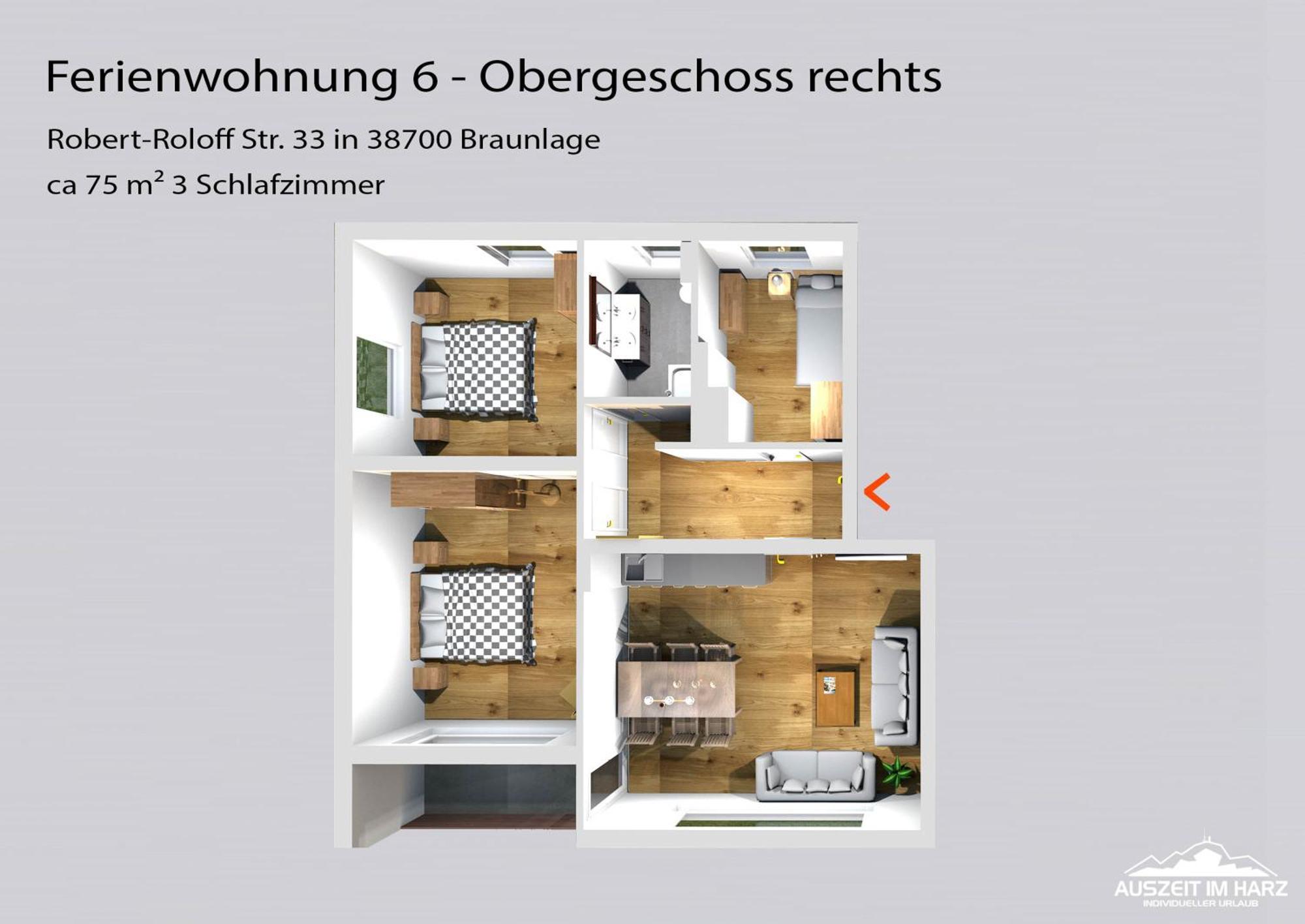 בראונלאגה Auszeit Im Harz Haus 3 Wohnung 6 מראה חיצוני תמונה